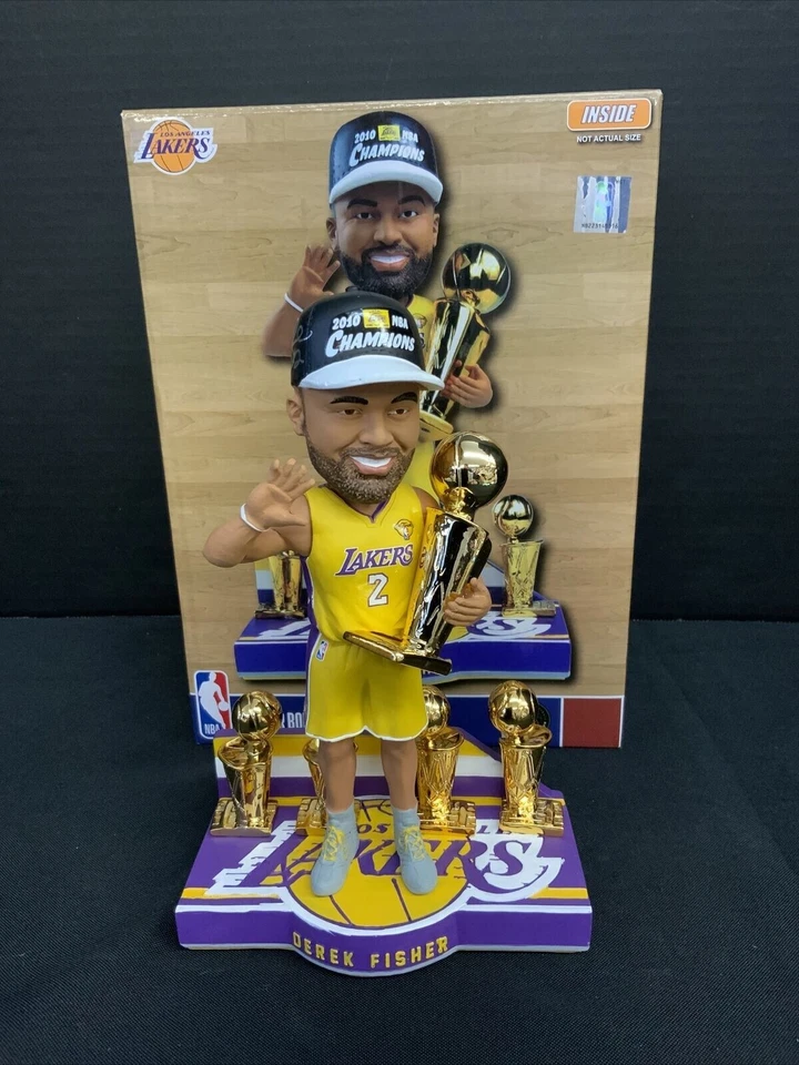 Derek Fisher signed Lakers 5x Champion limited exclusive FOCO bobblehead PSA - Image 1 of 4