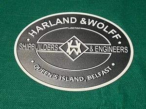 Harland & Wolff, Original Werft Plakette, Blechschild. 8,5 x 11, seltene Schönheit - Bild 1 von 7