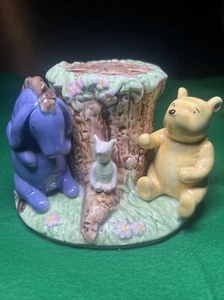 Disney Classic Winnie the Pooh Toothbrush Holder Pooh Bear Eeyore Piglet Ceramic - Picture 1 of 11