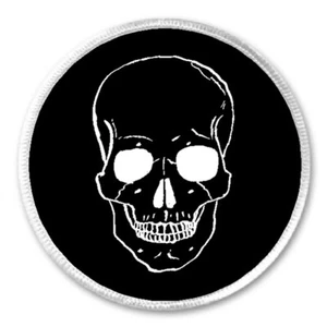 Skull - 3" Sew/Iron On Patch Happy Halloween Skeleton Bones Horror Spooky - Picture 1 of 1