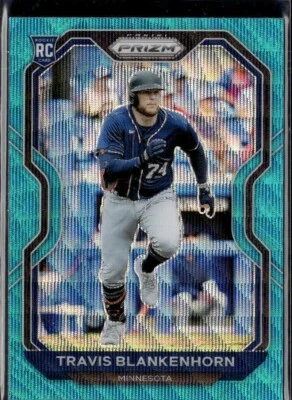 2021 PANINI PRIZM TEAL WAVE #122 TRAVIS BLANKENHORN RC - Image 1 of 2