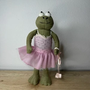 Artisan Flare Inc Ballerina Plush Frog Figurine 15” Stiff Standing Stuffed - Picture 1 of 11