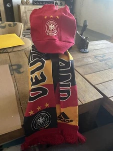 Adidas Fan Fußball Set Babys Deutschland 🇩🇪, Mütze Schal , Neu - Bild 1 von 9