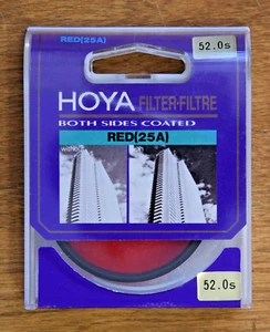 HOYA 52mm Red (25A) Both Sides Coated Filter-Lens Factory-Sealed New-in-BOX! - Picture 1 of 9