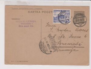 POLAND Uprated Postal Card to Romania of 1936
