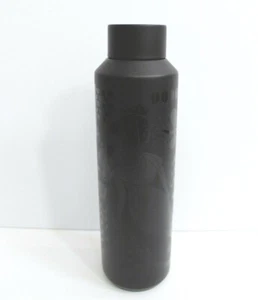 Botella de agua de acero inoxidable aislada al vacío sirena negra mate Starbucks de 20 oz - Imagen 1 de 9