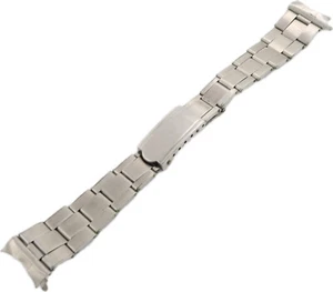 Vintage 19mm Men's Wristwatch Band Stainless Steel Riveted Stretch Hong Kong - Picture 1 of 4