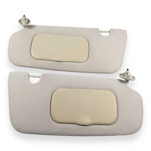 2007-2017 Jeep Patriot Driver & Passenger Side Sun Visor Pair Ivory Cream Cloth - Bild 1 von 8