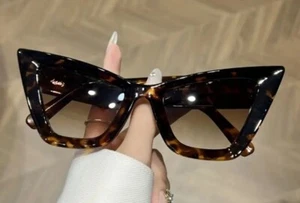 Sonnenbrille Dreieck Cateye Tortioushell Retro Braun Vintage  - Bild 1 von 1