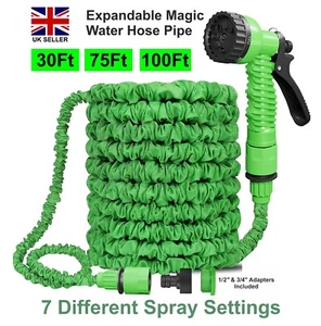 30 - 175 Ft Expandable Garden Flexible Magic Water Hose Pipe Spray Gun - Picture 1 of 15