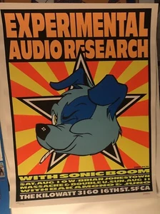 1996 EXPERIMENTAL AUDIO RESEARCH S.F FRANK KOZIK SIGNED 108/575 POSTER BLUE DOG - Bild 1 von 3