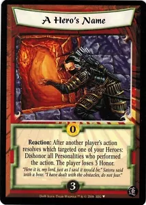 L5R CCG Promo Rare Collector Item - A Hero's Name - Picture 1 of 1