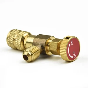 Adapter Flow Control Valve Air Conditioning Copper Alloy For 1/4\"-5/16 \'\' - Picture 1 of 12