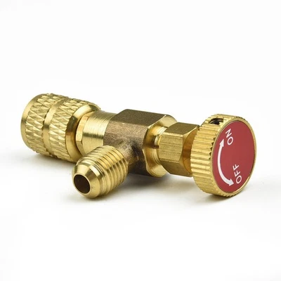Adapter Flow Control Valve Air Conditioning Copper Alloy For 1/4"-5/16 '' - Image 1 of 4
