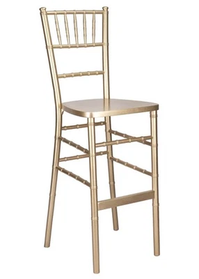 Sparkling Gold Champagne ToughWood™ Barstool by Chivari - Image 1 of 4