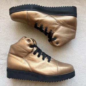 Botines Walter Steiger Cobre Cuero Suave Mujer EU 37.5 US 7.5 Cordones Negros - Imagen 1 de 17