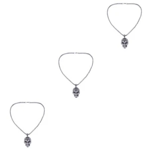 3pcs Vintage Men's Style Alloy Necklace Pendant with Chain ( ) - Picture 1 of 12