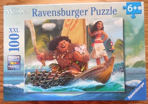 EUC Ravensburger XXL Disney Moana 100 Piece "Moana and Maui Puzzle for Ages 6+ - Picture 1 of 5
