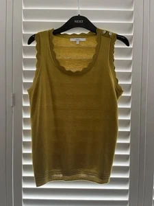 Next Fine Knit vest Top In A Beautiful Mustard Colour size S 10/12 - Picture 1 of 2
