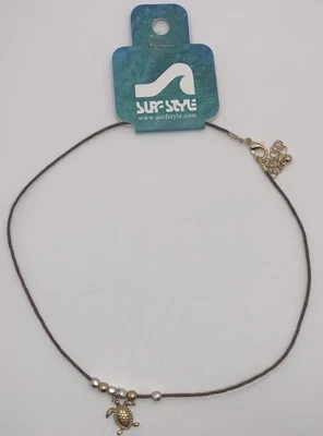 Серфинг стиль цепочка ожерелье радуга коричневый золото белая черепаха подвеска 16' 136210 - Изображение 1 из 2