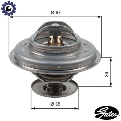 THERMOSTAT COOLANT TH11687G1 FOR VOLVO 760/Rural/Break/Kombi 960 740/Combi 2.0L - Image 1 of 4