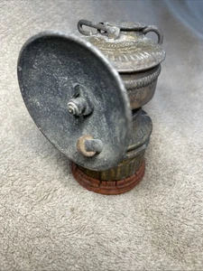 Vintage Guy's Dropper Brass Carbide Mining Lamp. Shanklin mfg springfield - Picture 1 of 10