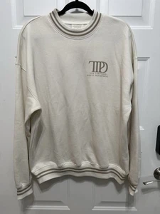 Taylor Swift TTPD Tortured Poets Cream Pullover Crewneck Sweatshirt Small (297) - Picture 1 of 8