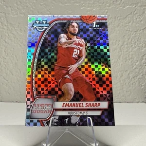 2024-25 Bowman Chrome University Emanuel Sharp 1st Bowman X-Fractor #23 Houston - Picture 1 of 2