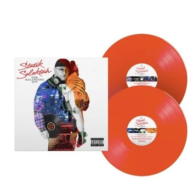 STATIK SELEKTAH - THE BALANCING ACT (ORANGE VINYL 2LP)  2020!!  NAS + EVIDENCE!! - Image 1 of 4