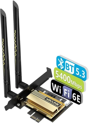 Scheda Wifi 5400Mbps Pcie Wifi 6E  Nuova Scheda Di Rete Adattatore Wireless Tri- - Immagine 1 di 4