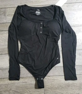 Popilush Long Sleeve Bodysuit Women Tummy Control Shapewear Thong Padded Sz M - Picture 1 of 6