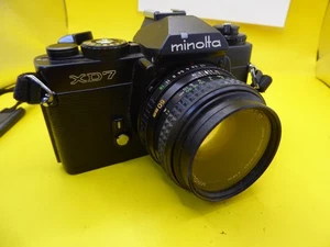 Minolta XD-7 Film Camera - 35mm SLR + Rokkor 50mm f/1.7 Lens - Serviced + seals - Picture 1 of 13