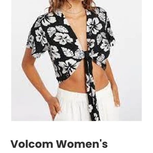 Volcom Black and Cream Floral Top - Picture 1 of 8