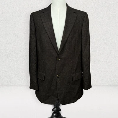 Blazer deportivo Club Room lana seda cachemir hombre 42L marrón espiga Foto 1 de 4