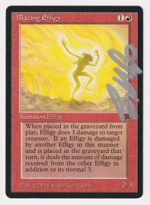 Silver Signed Blazing Effigy MP Legends English Artist Susan Van Camp 1994 MTG! - Picture 1 of 2