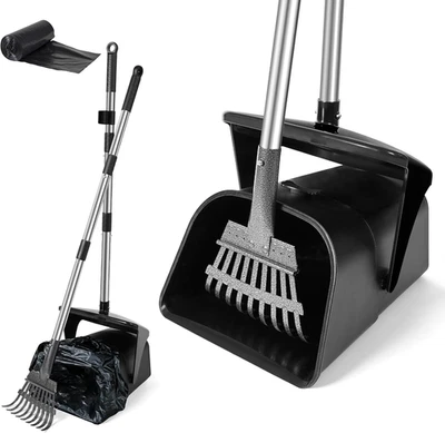 Hundekotschaufel,101Cm Drehbarer Behälter & Hundekotschaufel Mit 20 Abfallbeutel - Bild 1 von 4