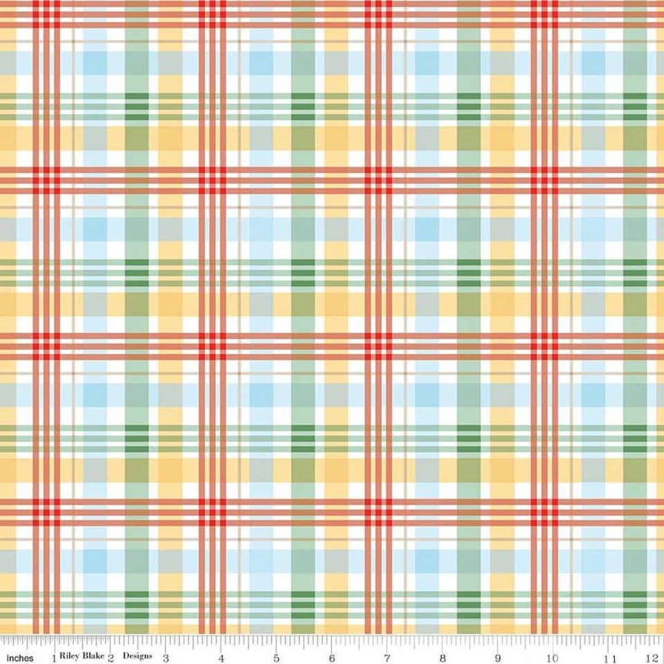 Tela multi algodón a cuadros Winnie the Pooh Foto 1 de 1