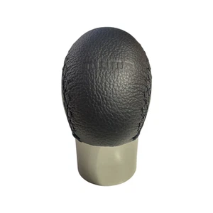 MOMO Gear Knob Silver Black Leather - Picture 1 of 2