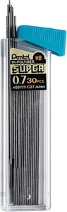 Pentel® Super Hi-Polymer® Ricariche di Piombo, 0,7 mm, HB 1 Conteggio (Confezione da 1), Nero - Foto 1 di 7