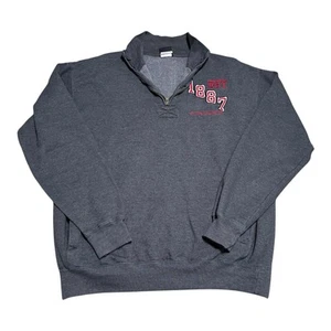Felpa TSI Sportswear NC State Wolfpack grigia con zip 1/4 adulto grande - Foto 1 di 5