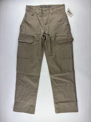 Pantalones de trabajo Duluth Trading flexibles manguera contra incendios forrados de lana para hombre 32x34 beige relajado Foto 1 de 4