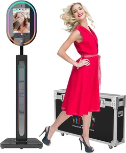 Mirror Photo Booth with 15.6" Touch Screen, 4K Selfie Camera for Wedding Party - Picture 1 of 12