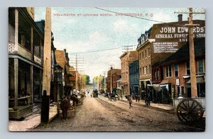 Vintage Sherbrooke PQ Wellington St. Looking North Postcard John Edwards - Picture 1 of 2