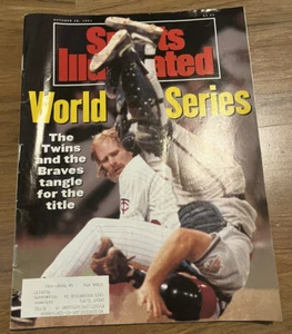 Minnesota Twins Serie Mundial 28 de octubre de 1991 DEPORTES ILUSTRADOS Atlanta Braves - Imagen 1 de 2