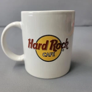 Hard Rock Cafe Mug Coffee Cup White Logo 3.75" Tall Handled 9fl oz - Picture 1 of 9