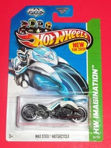 HOT WHEELS - NEW - MAX STEEL WHITE MOTORCYCLE - Picture 1 of 1