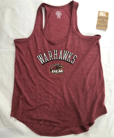 University of Louisiana Monroe Warhawks Women's Tank Top - S - Maroon - C352 Cover
