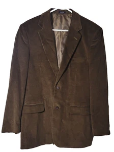 Meeting Street Herren braun Cord Größe 40R Baumwolle Blazer 2 Knöpfe einzelne Belüftung - Bild 1 von 11