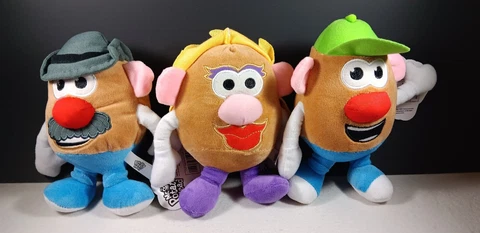 Mr. Potato Head & Mrs. Potato Head Set of 3 Plush Stuffed Animal Toy Hasbro Cover