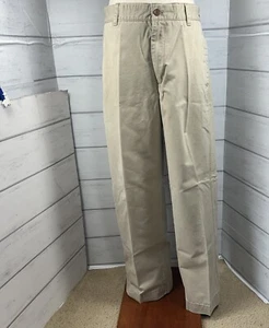 Pantalones chinos Izod para hombre pantalón calce relajado pierna recta algodón caqui talla 33x30 - Imagen 1 de 11